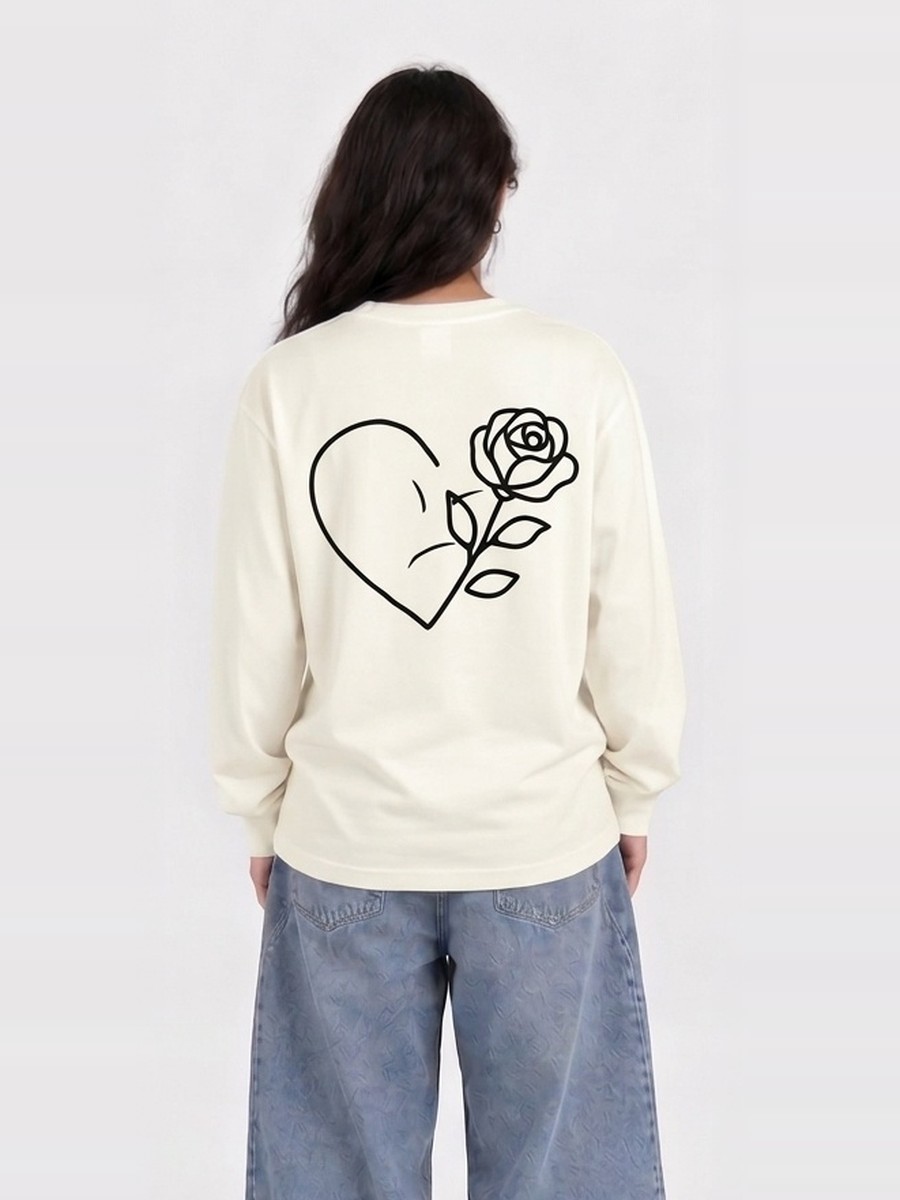 Heart & Rose Long Sleeve Tee — back